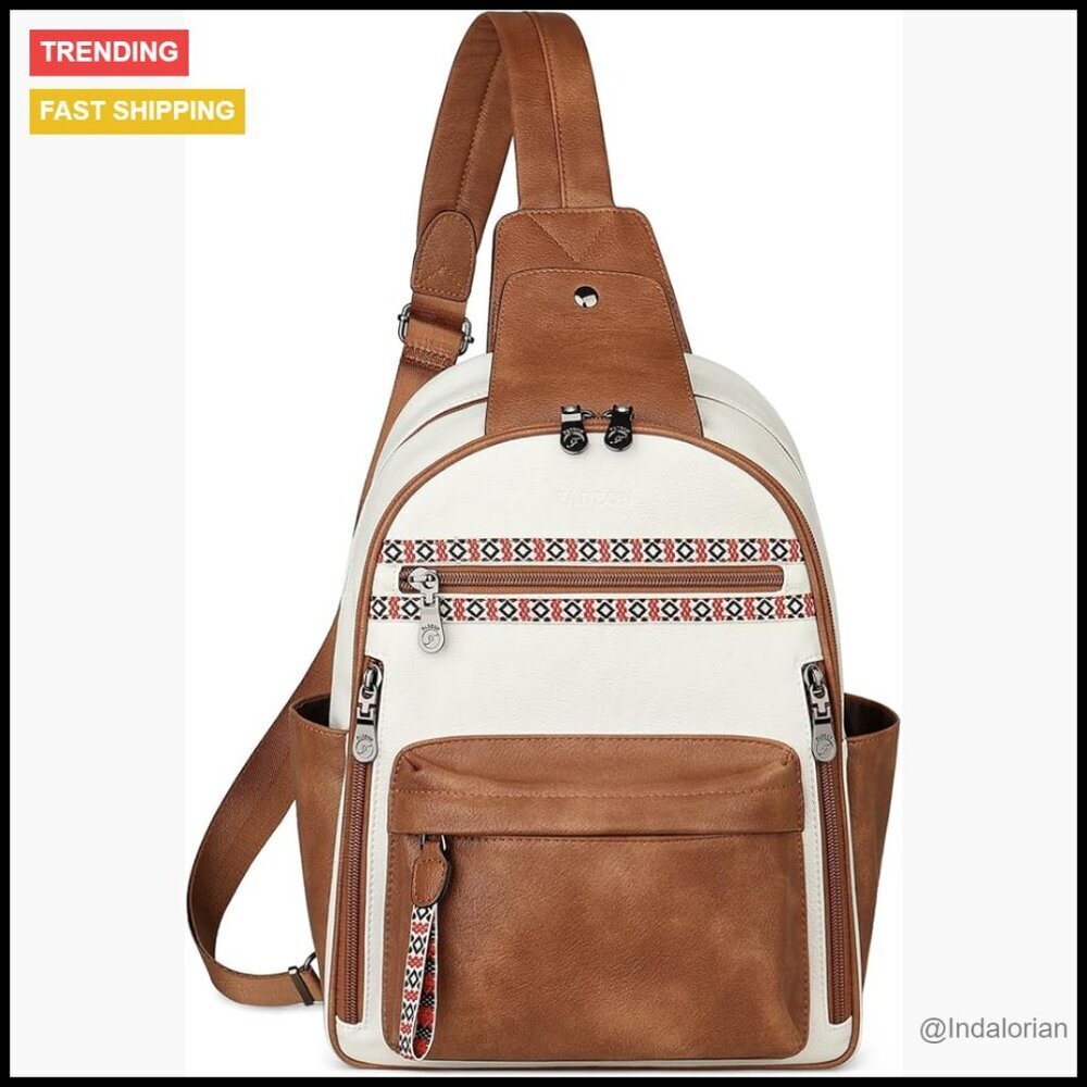 Large Leather Crossbody Sling Bag Anti Theft RFID Travel Purse Designer